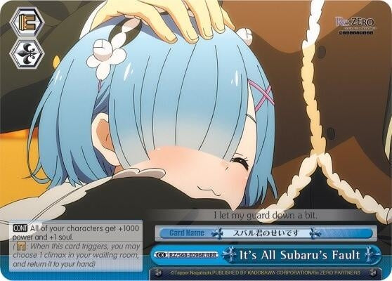 It’s All Subaru’s Fault (RRR) (68096) [RZ/S68] - Weiss Schwarz Single