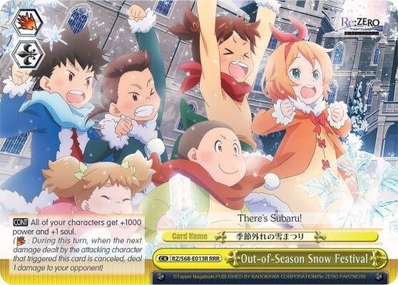 Out-of-Season Snow Festival (RRR) (68013) [RZ/S68] - Weiss Schwarz Single