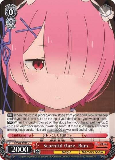 Scornful Gaze Ram (68031) [RZ/S68] - Weiss Schwarz Single