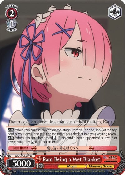 Ram Being a Wet Blanket (68037) [RZ/S68] - Weiss Schwarz Single