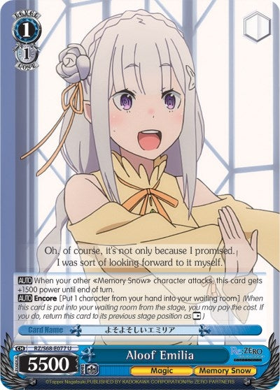 Aloof Emilia (68077) [RZ/S68] - Weiss Schwarz Single