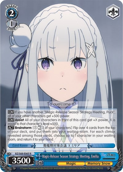 Magic-Release Season Strategy Meeting Emilia (68065) [RZ/S68] - Weiss Schwarz Single