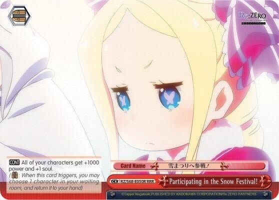 Participating in the Snow Festival! (RRR) (68050) [RZ/S68] - Weiss Schwarz Single