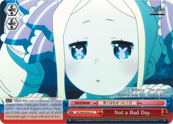 Not a Bad Day (68052) [RZ/S68] - Weiss Schwarz Single