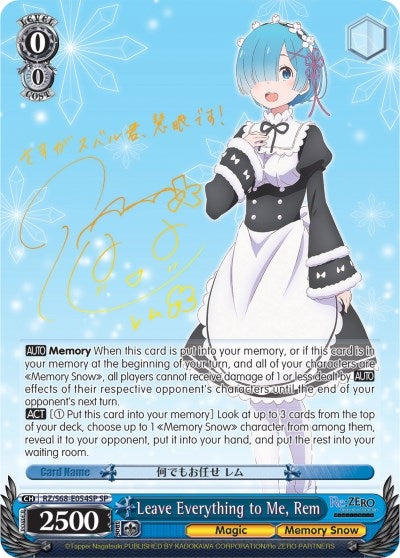 Leave Everything to Me Rem (SP) (68054) [RZ/S68] - Weiss Schwarz Single