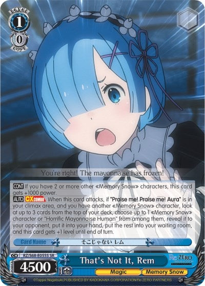 That’s Not It Rem (SR) (68055) [RZ/S68] - Weiss Schwarz Single