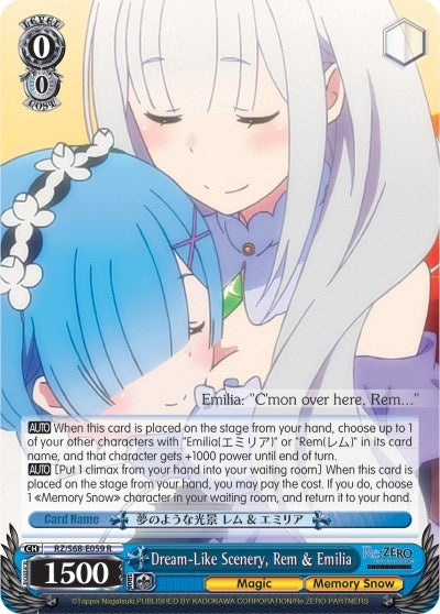 Dream-Like Scenery Rem & Emilia (68059) [RZ/S68] - Weiss Schwarz Single