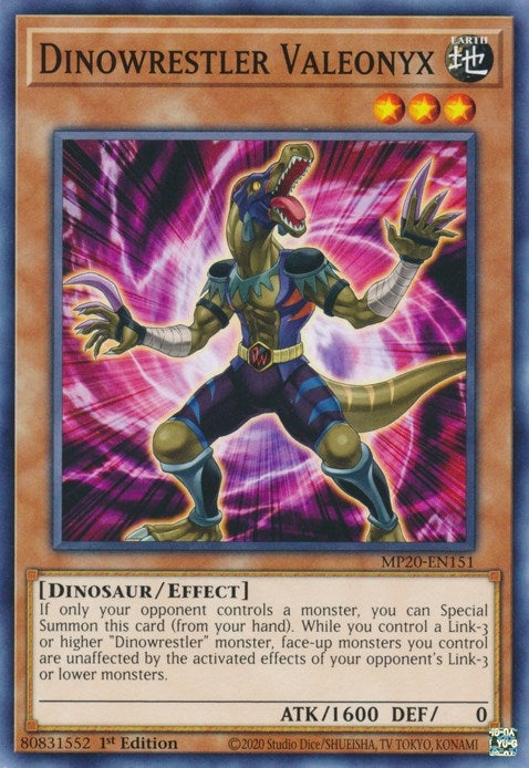 Dinowrestler Valeonyx (20151) (MP20) - YuGiOh Single