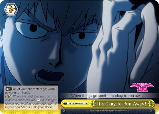 It’s Okay to Run Away! (2022) [MOB/SX02] - Weiss Schwarz Single