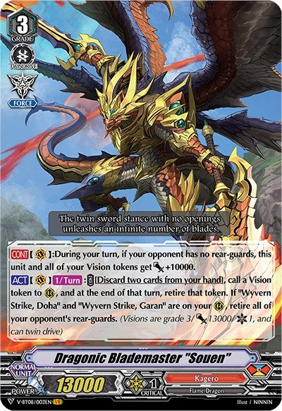 Dragonic Blademaster ’Souen’ (8003) [V-BT08] - Cardfight Vanguard Single