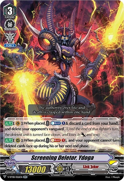 Screening Deletor Ydoga (8026) [V-BT08] - Cardfight Vanguard Single