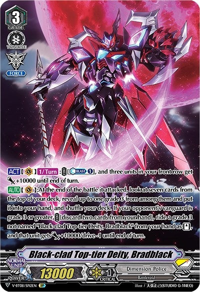 Black-clad Top-tier Deity Bradblack (SP) (812) [V-BT08] - Cardfight Vanguard Single