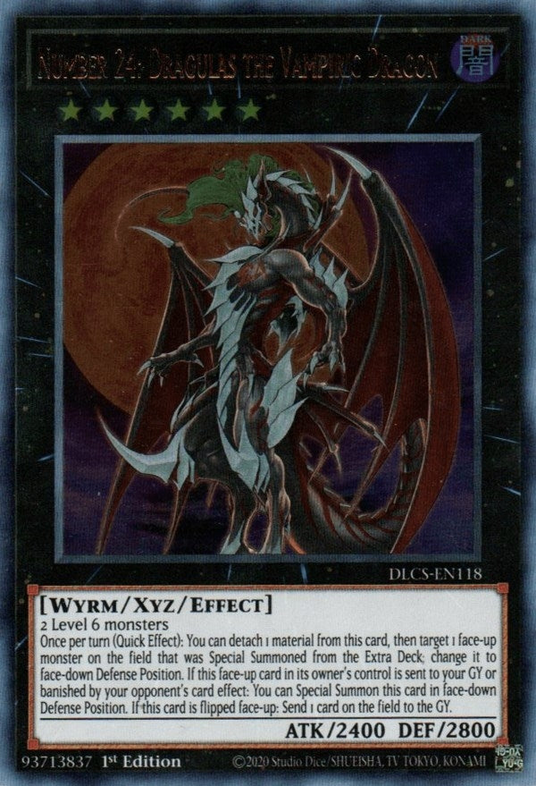 Number 24: Dragulas the Vampiric Dragon (118) (DLCS) - YuGiOh Single