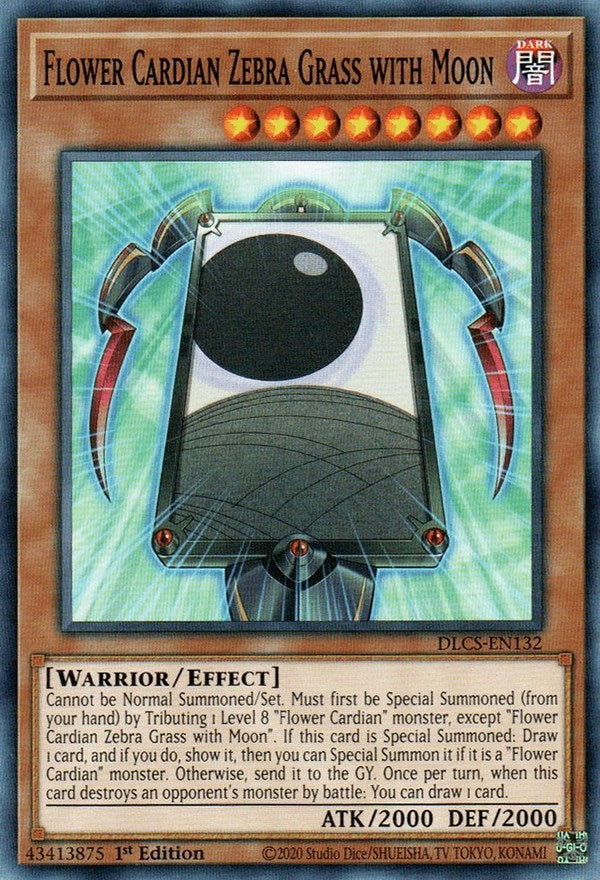 Flower Cardian Zebra Grass with Moon (132) (DLCS) - YuGiOh Single