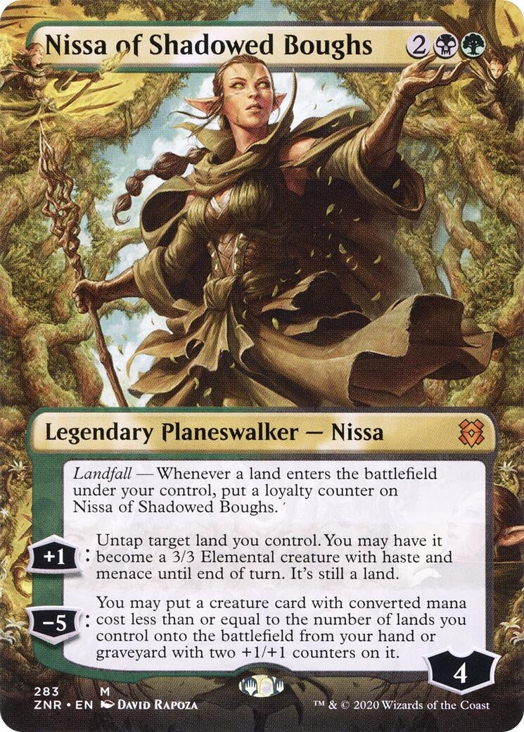 Nissa of Shadowed Boughs (Borderless) (283) [ZNR] - MTG Single