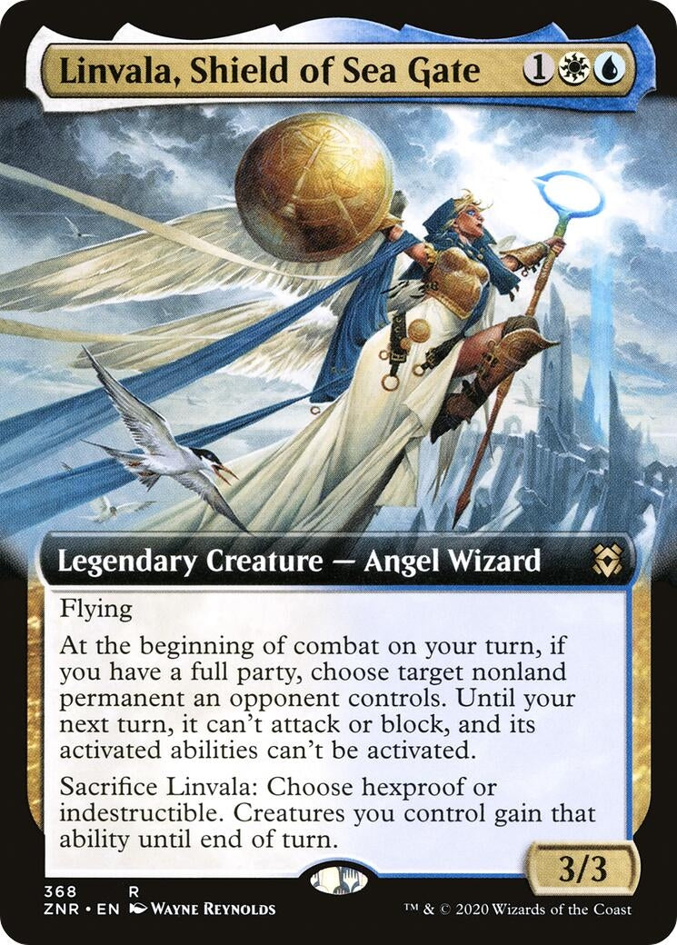 Linvala Shield of Sea Gate (Extended Art) (368) [ZNR] - MTG Single