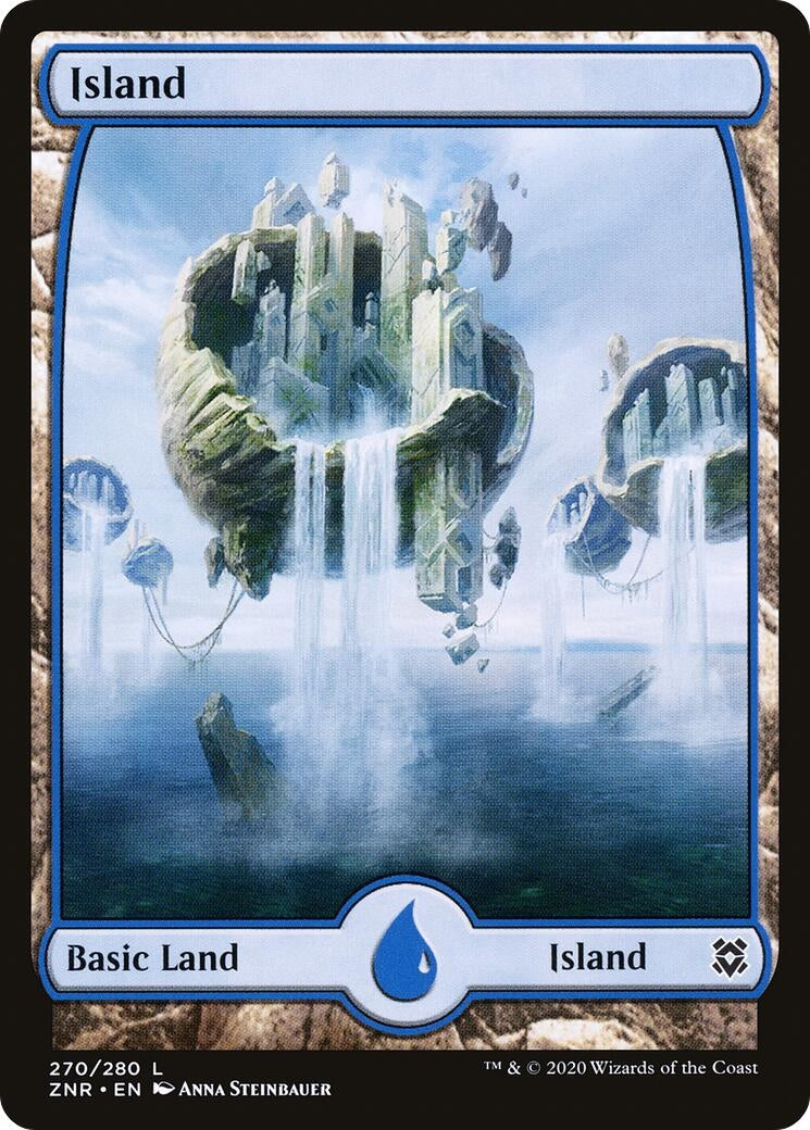 Island (270) - Full Art (270) [ZNR] - MTG Single
