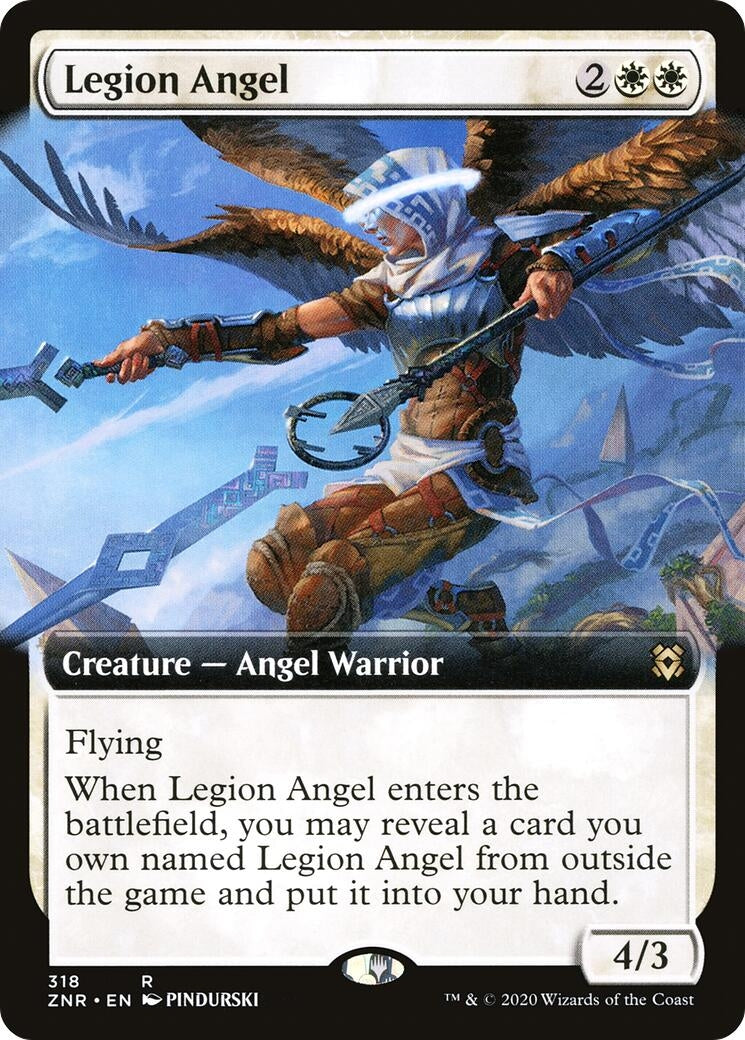 Legion Angel (Extended Art) (318) [ZNR] - MTG Single