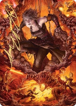 Nahiri Heir of the Ancients Art Card (4/81) (Gold-Stamped Signature) (4) [ASZNR] - MTG Single