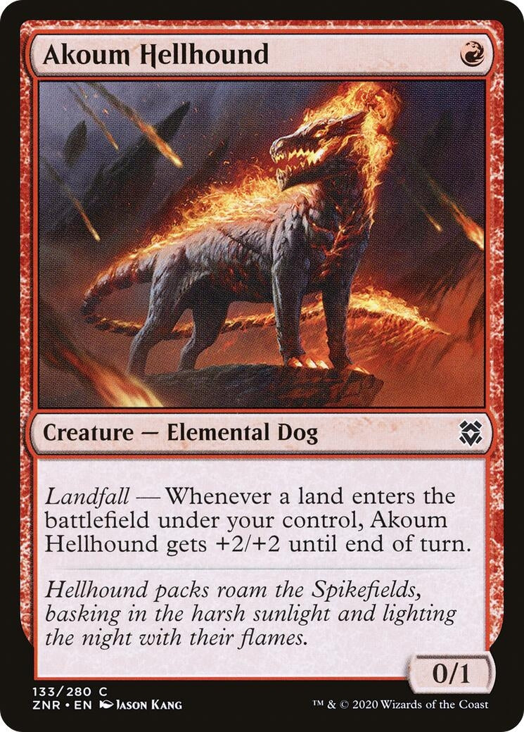 Akoum Hellhound (133) [ZNR] - MTG Single