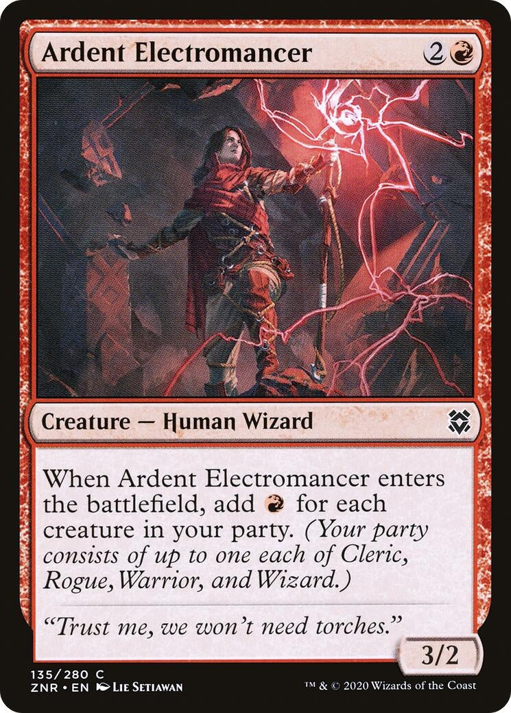 Ardent Electromancer (135) [ZNR] - MTG Single