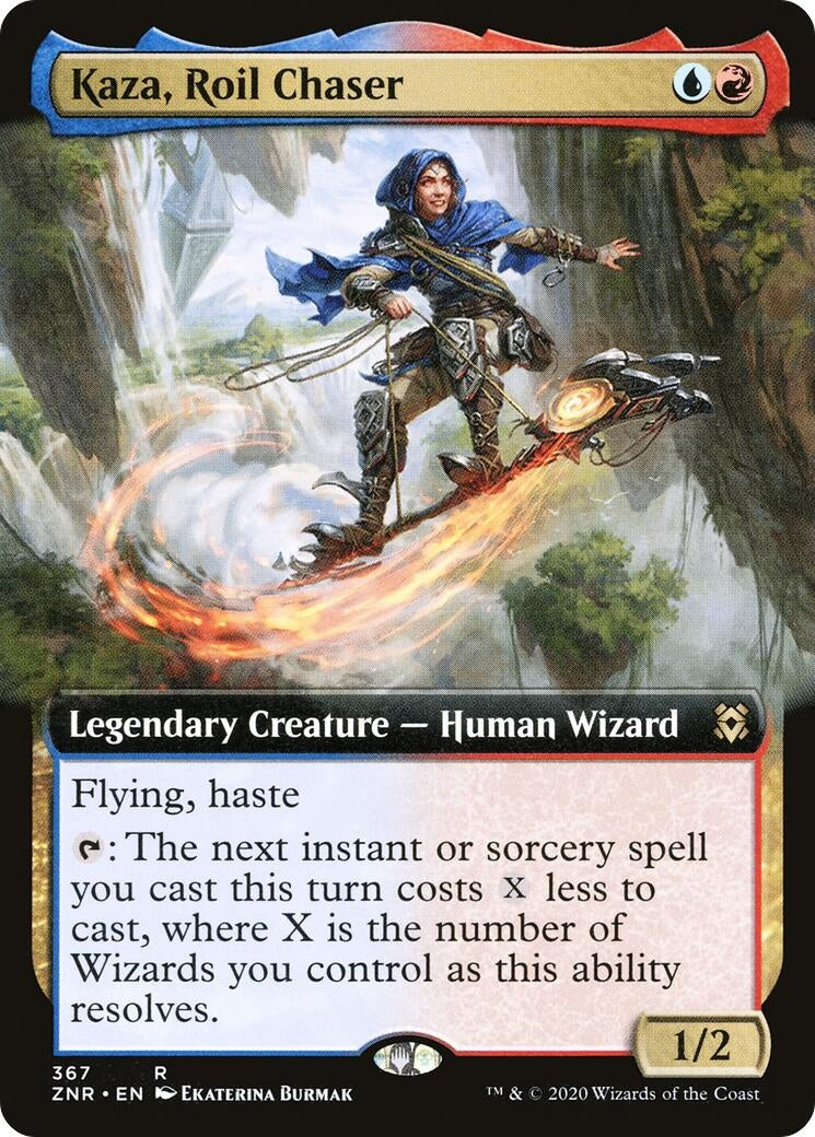 Kaza Roil Chaser (Extended Art) (367) [ZNR] - MTG Single