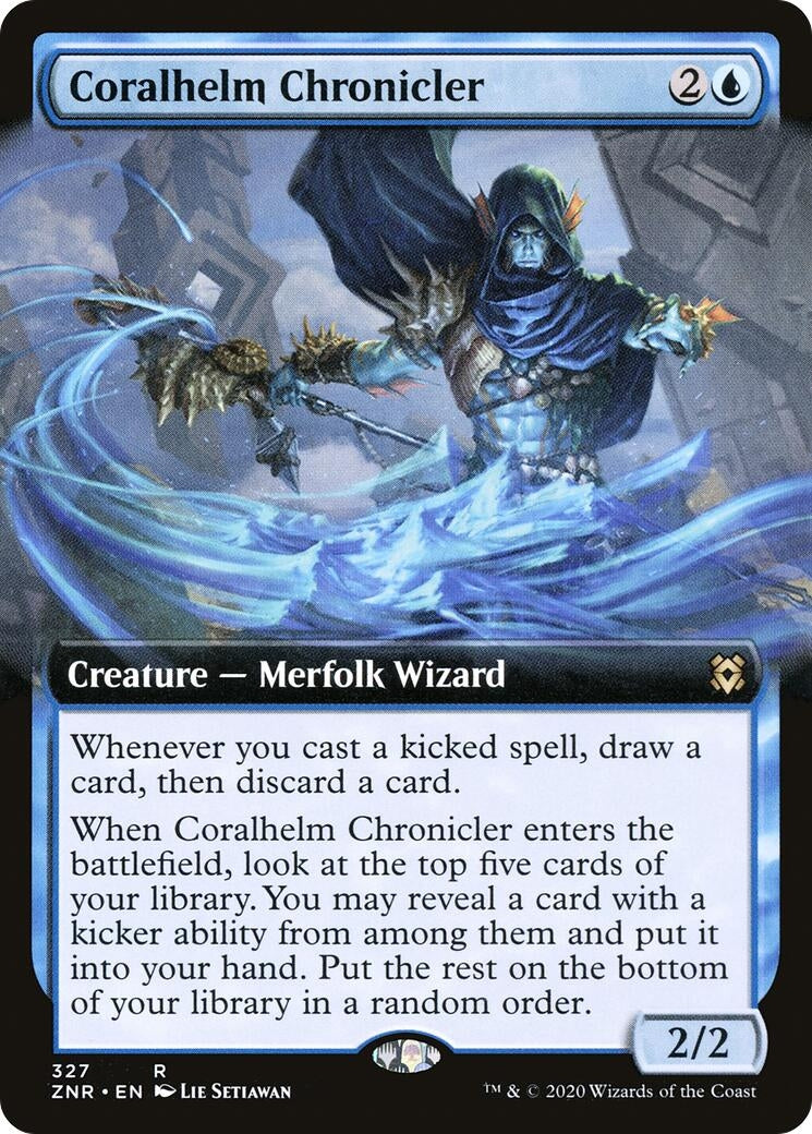 Coralhelm Chronicler (Extended Art) (327) [ZNR] - MTG Single