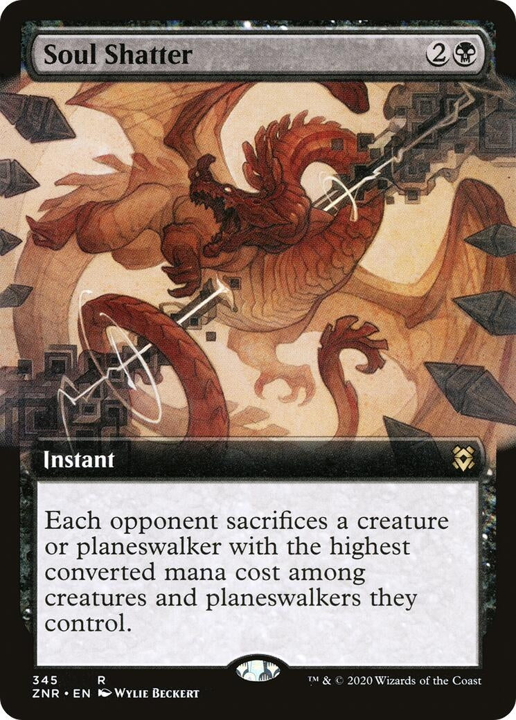 Soul Shatter (Extended Art) (345) [ZNR] - MTG Single