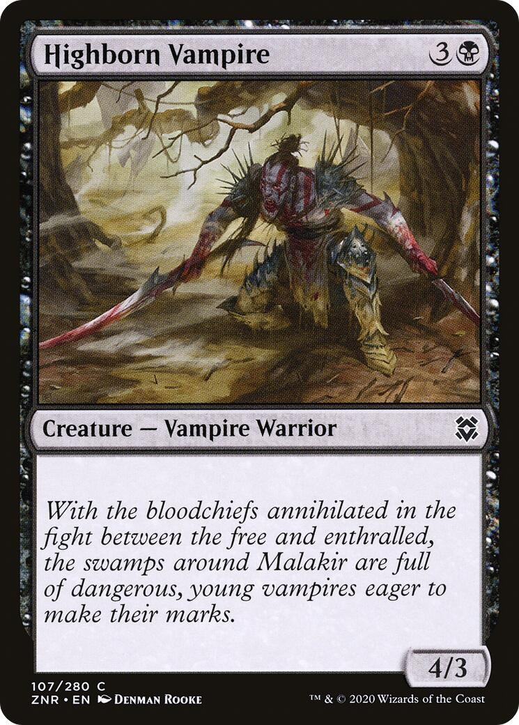 Highborn Vampire (107) [ZNR] - MTG Single