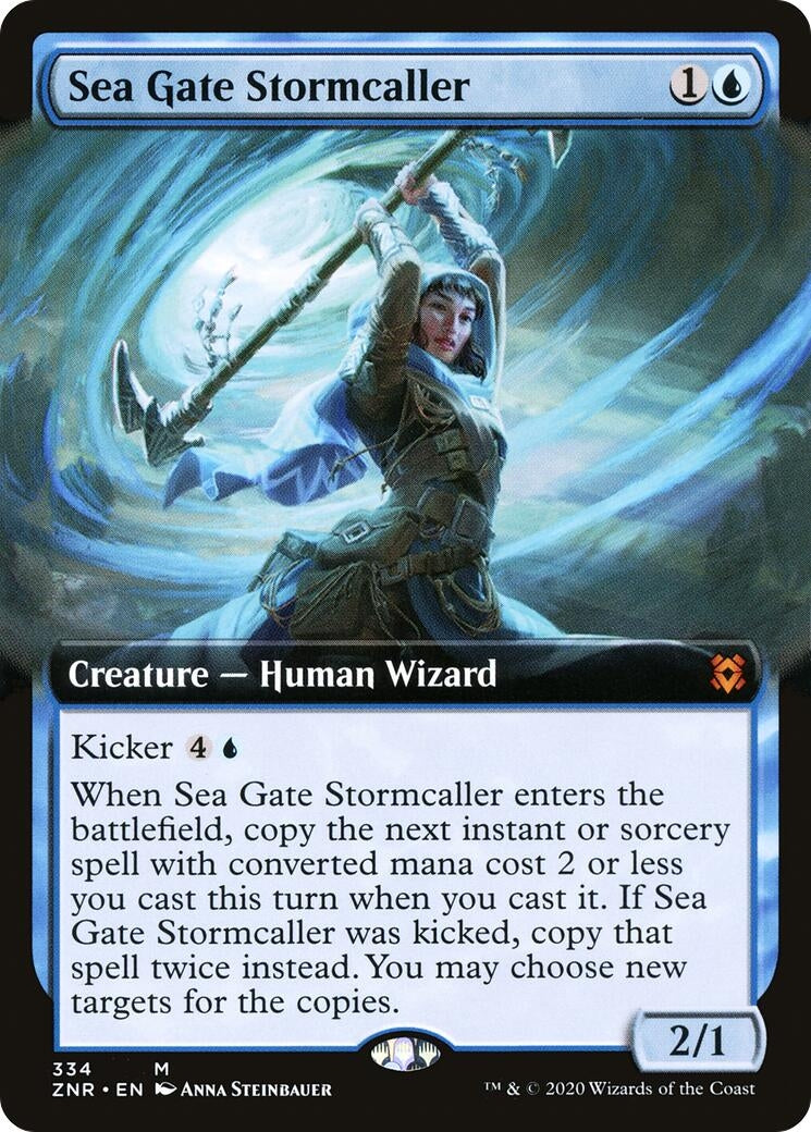 Sea Gate Stormcaller (Extended Art) (334) [ZNR] - MTG Single