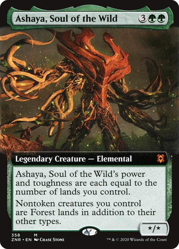Ashaya Soul of the Wild (Extended Art) (358) [ZNR] - MTG Single