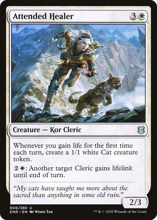 Attended Healer (6) [ZNR] - MTG Single