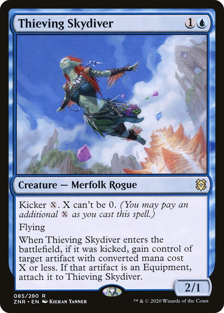 Thieving Skydiver (85) [ZNR] - MTG Single