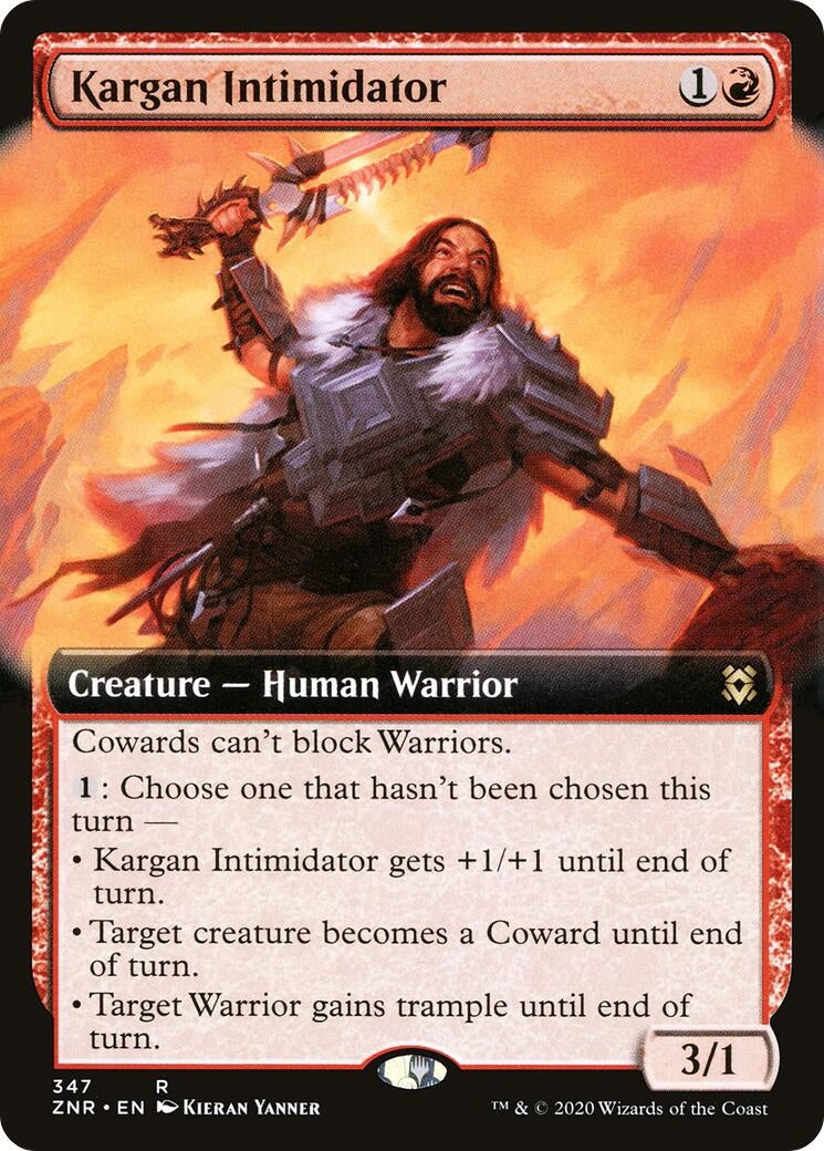 Kargan Intimidator (Extended Art) (347) [ZNR] - MTG Single