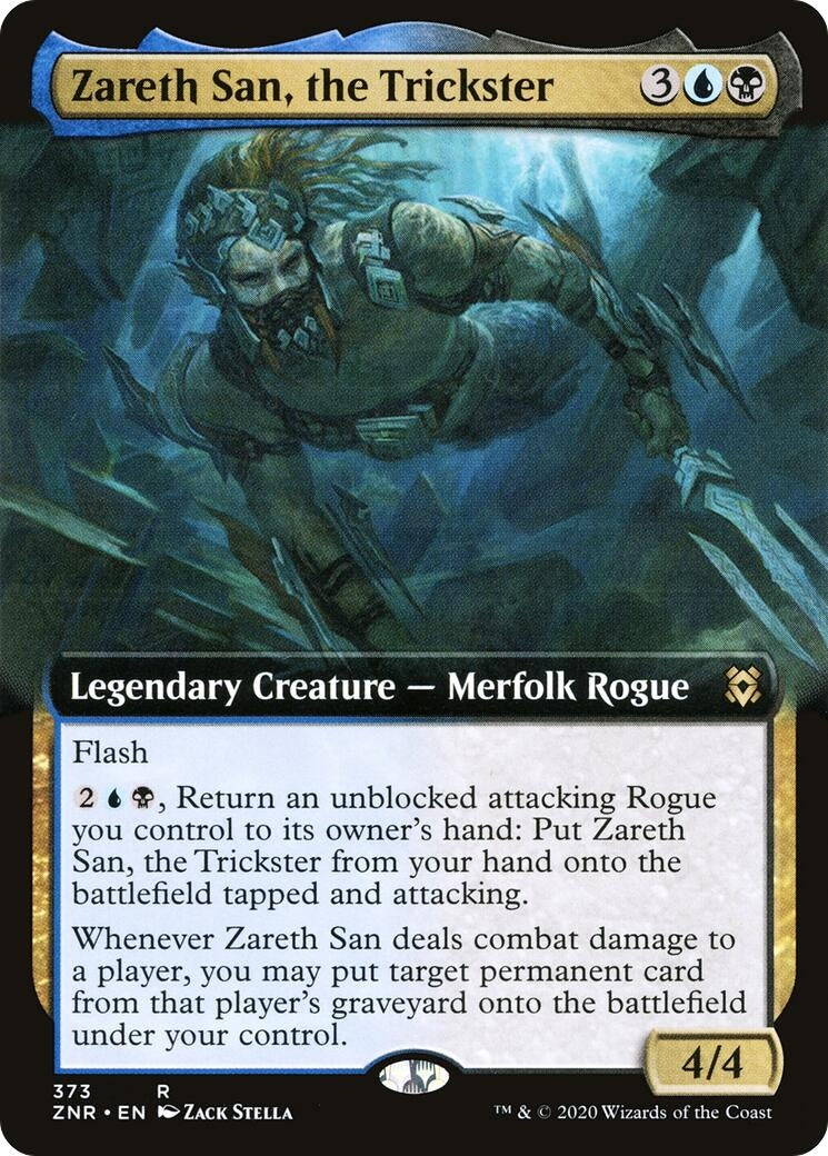 Zareth San the Trickster (Extended Art) (373) [ZNR] - MTG Single