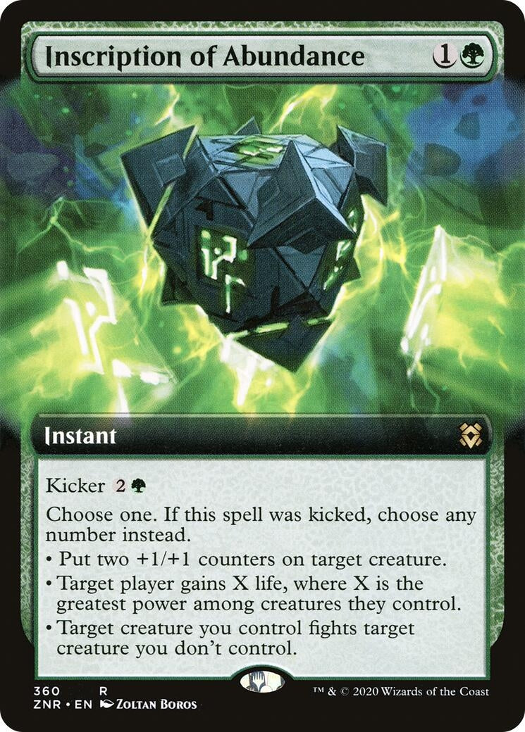 Inscription of Abundance (Extended Art) (360) [ZNR] - MTG Single