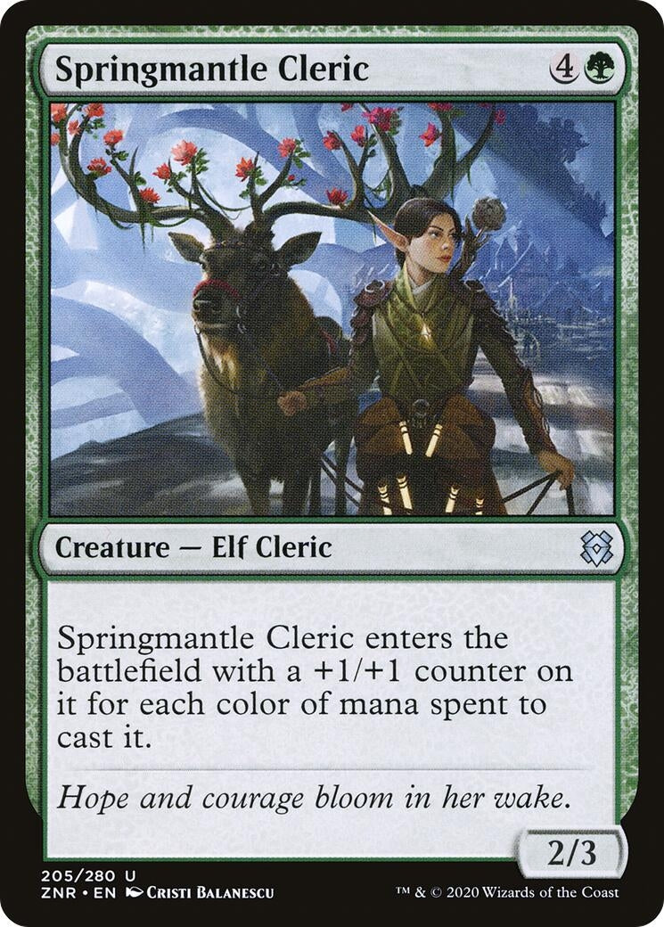 Springmantle Cleric (205) [ZNR] - MTG Single