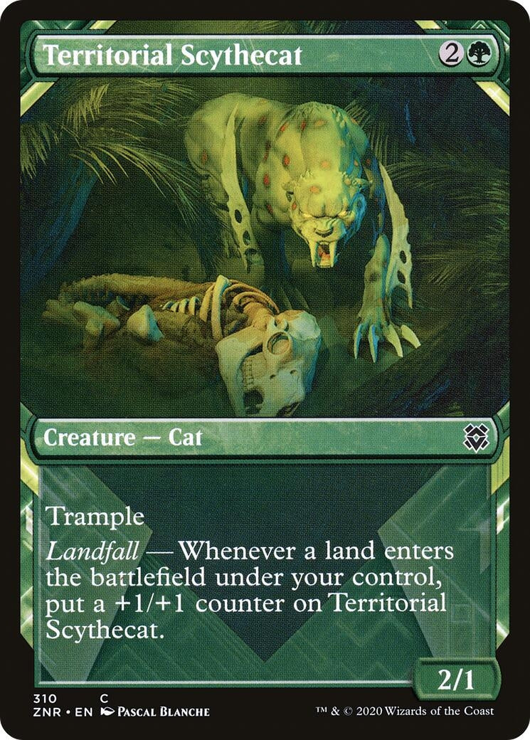 Territorial Scythecat (Showcase) (310) [ZNR] - MTG Single