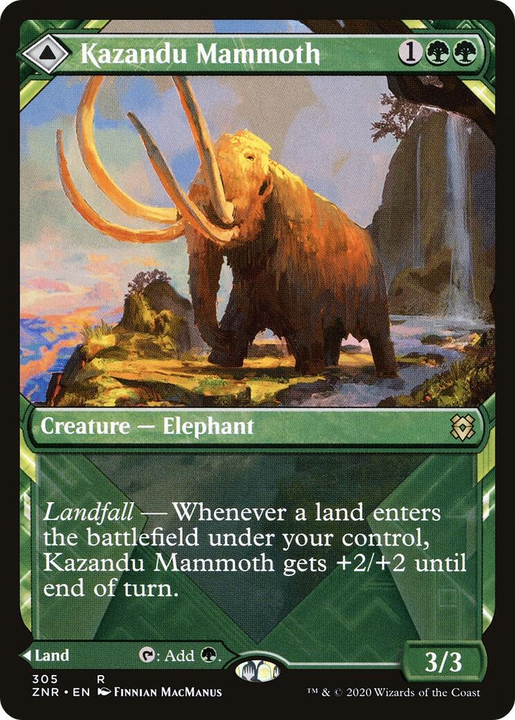 Kazandu Mammoth (Showcase) (305) [ZNR] - MTG Single