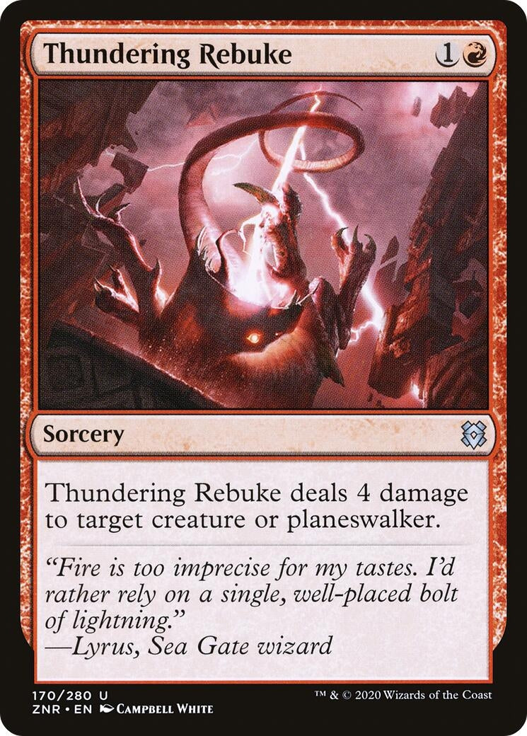 Thundering Rebuke (170) [ZNR] - MTG Single