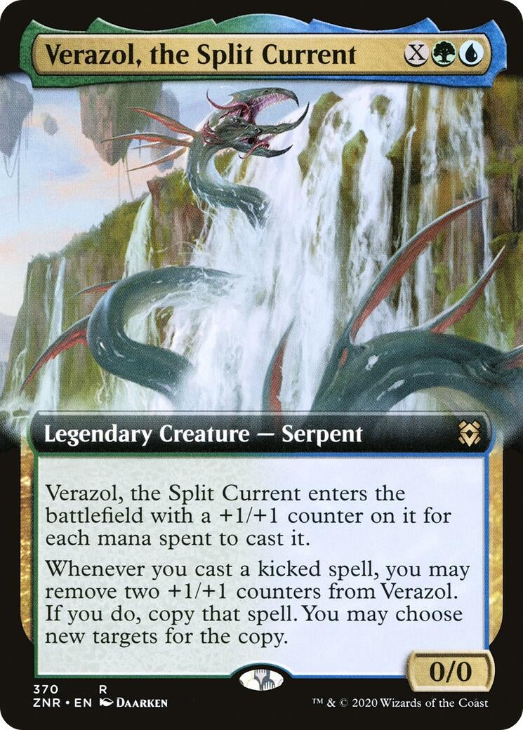 Verazol the Split Current (Extended Art) (370) [ZNR] - MTG Single