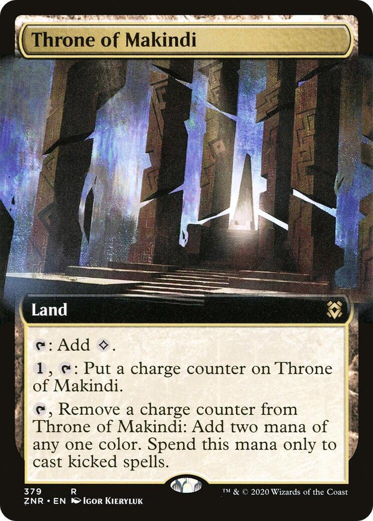 Throne of Makindi (Extended Art) (379) [ZNR] - MTG Single