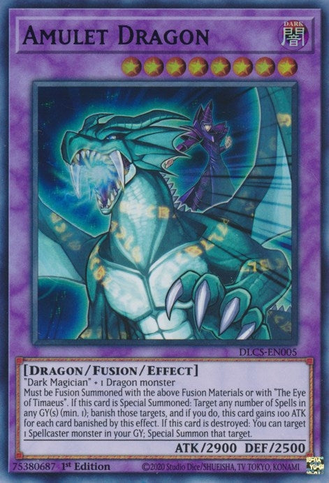 Amulet Dragon (Purple) (5) (DLCS) - YuGiOh Single