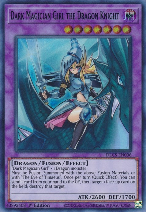 Dark Magician Girl the Dragon Knight (Blue) (6) (DLCS) - YuGiOh Single