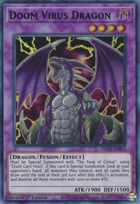 Doom Virus Dragon (Blue) (55) (DLCS) - YuGiOh Single
