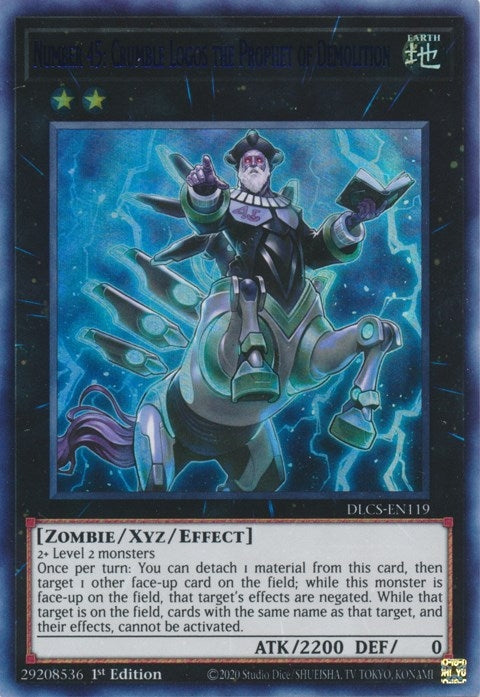 Number 45: Crumble Logos the Prophet of Demolition (Blue) (119) (DLCS) - YuGiOh Single