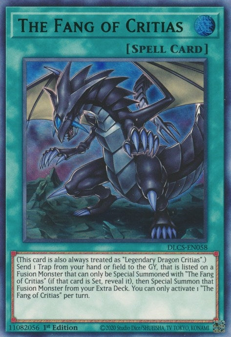 The Fang of Critias (Green) (58) (DLCS) - YuGiOh Single