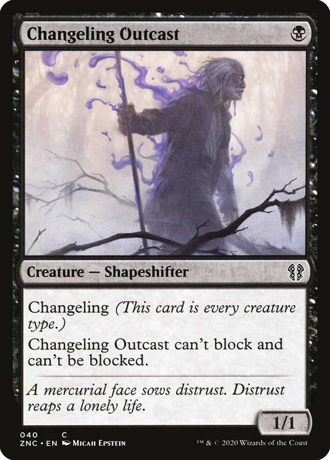 Changeling Outcast (40) [ZNC] - MTG Single
