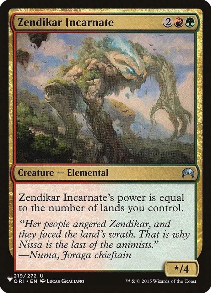 Zendikar Incarnate (219) [LIST] - MTG Single
