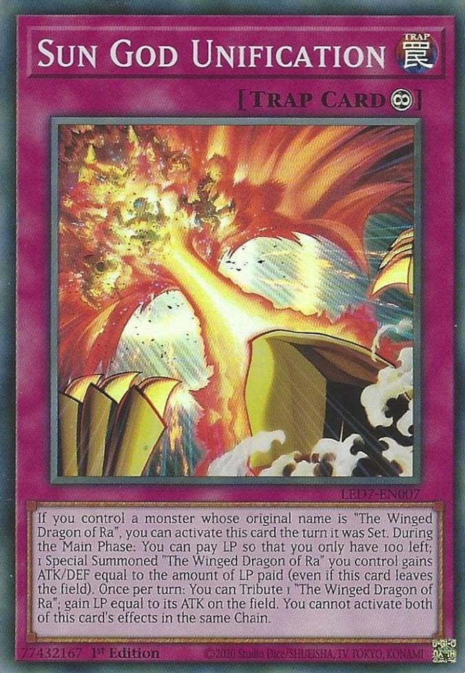 Sun God Unification (7007) (LED7) - YuGiOh Single